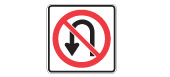 Ontario No U-turn sign