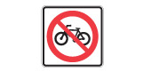 Ontario No bicycles sign