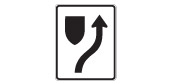 Ontario Keep right of the traffic island sign