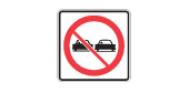 Ontario No passing sign