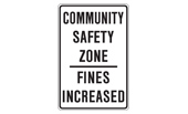 Ontario Community safety zone sign