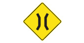 Ontario Narrow bridge ahead sign