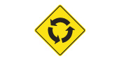 Ontario Roundabout ahead sign