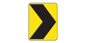 Ontario Chevron: sharp curve sign