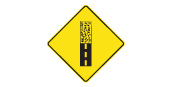 Ontario Pavement ends sign