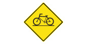 Ontario Bicycle crossing ahead sign