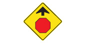 Ontario Stop sign ahead sign