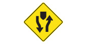 Ontario Divided highway begins sign