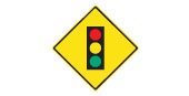 Ontario Traffic lights ahead sign