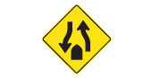 Ontario Divided highway ends sign