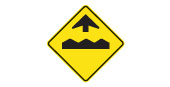 Ontario Bump or uneven pavement sign