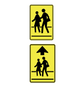 Ontario School crossing sign