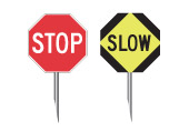 Ontario Traffic control person's sign